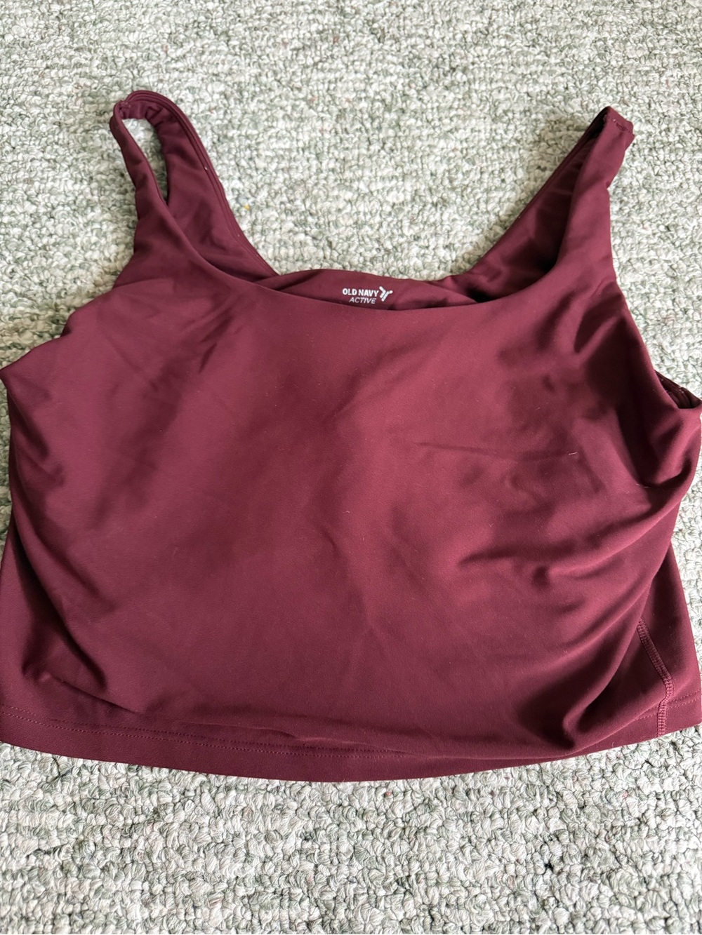 Old Navy Burgundy Scoop Neck Tank Crop